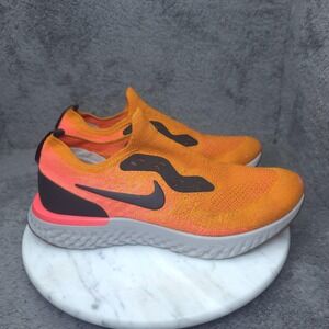 Nike Epic React Flyknit 2 Shoes Mens Size 8.5 Orange Running Sneakers AQ0067-800